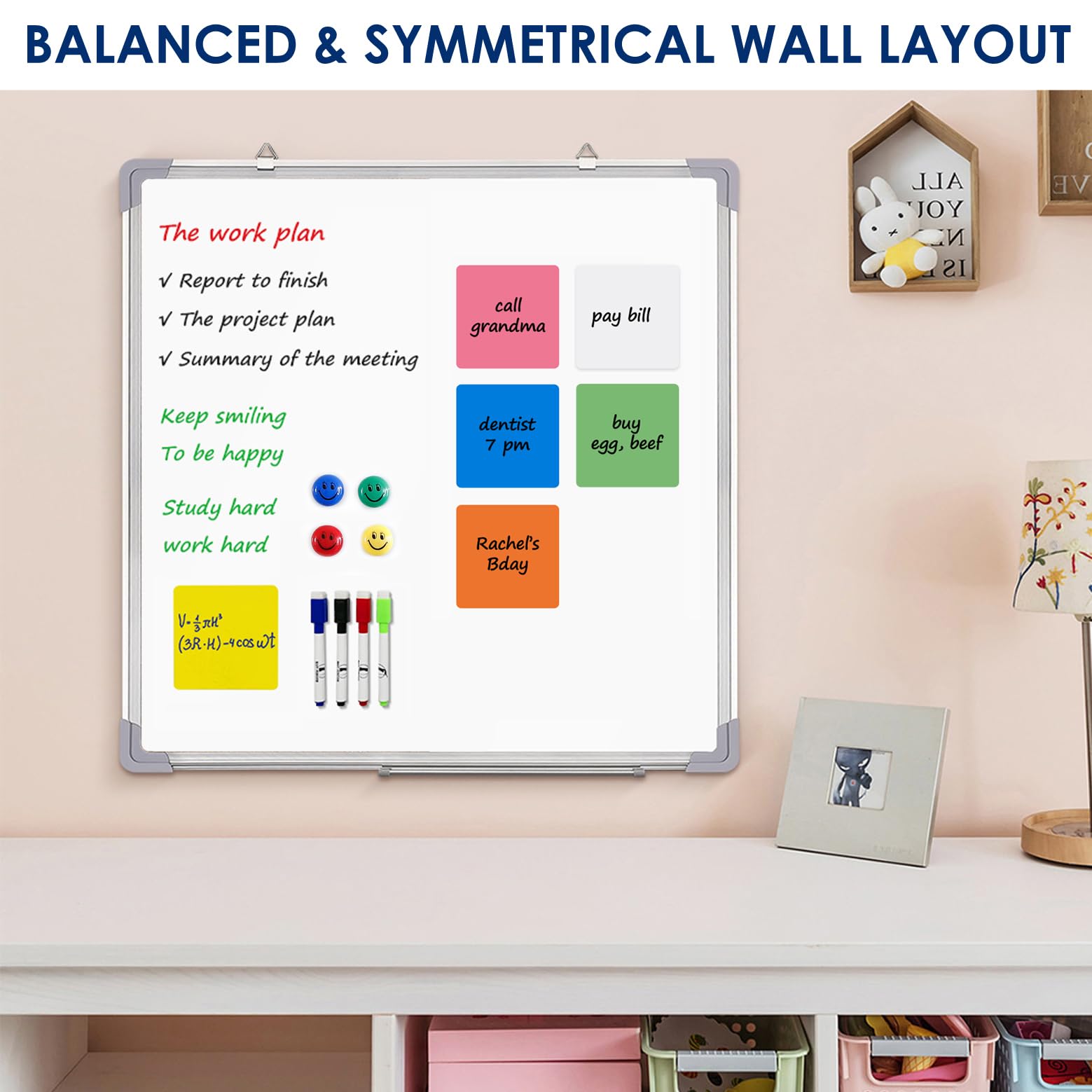 Amazon.com : Whiteboard Set, 24x24 in White Board Dry Erase for