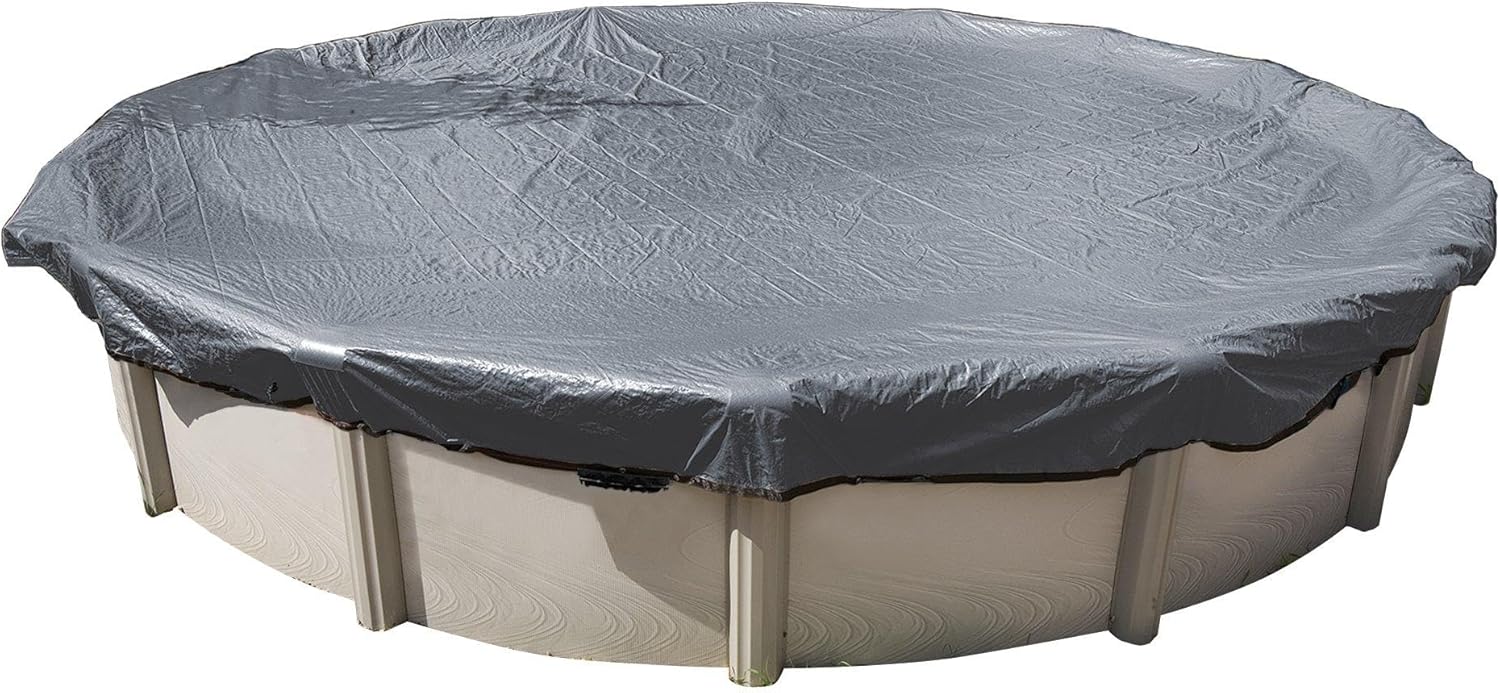 In The Swim 28 Ft Round Super Polar Plus Above Ground Pool Winter Cover - Heavy-Duty - 16 Year Year Warranty, UV-Resistant Tarp with Cable & Winch for Cold Weather Protection