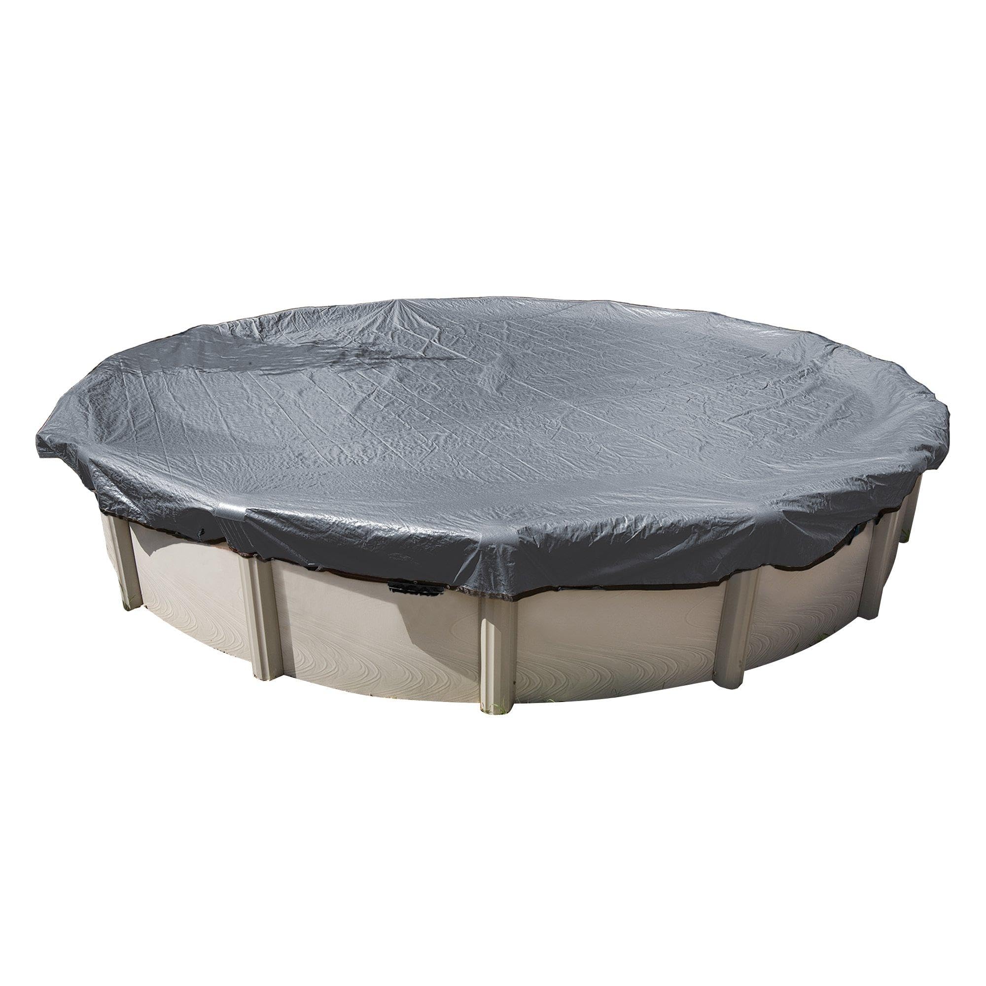In The Swim 18' Round Above Ground Winter Cover - Super Polar Plus - 16 Year - 12 x 12 Scrim - Winch and Cable Included