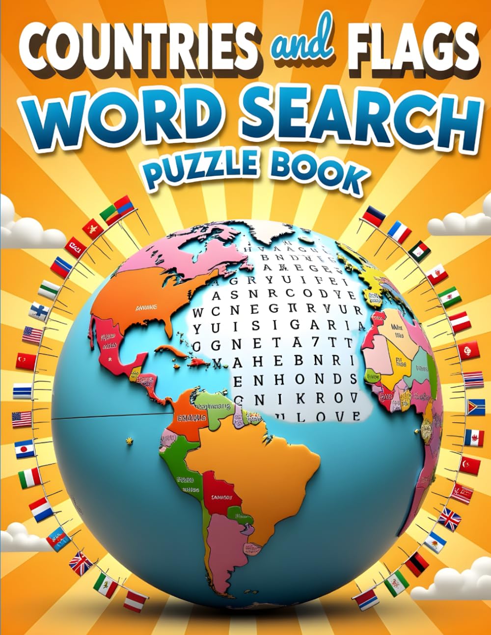 Countries and Flags Word Search Book: Activity book