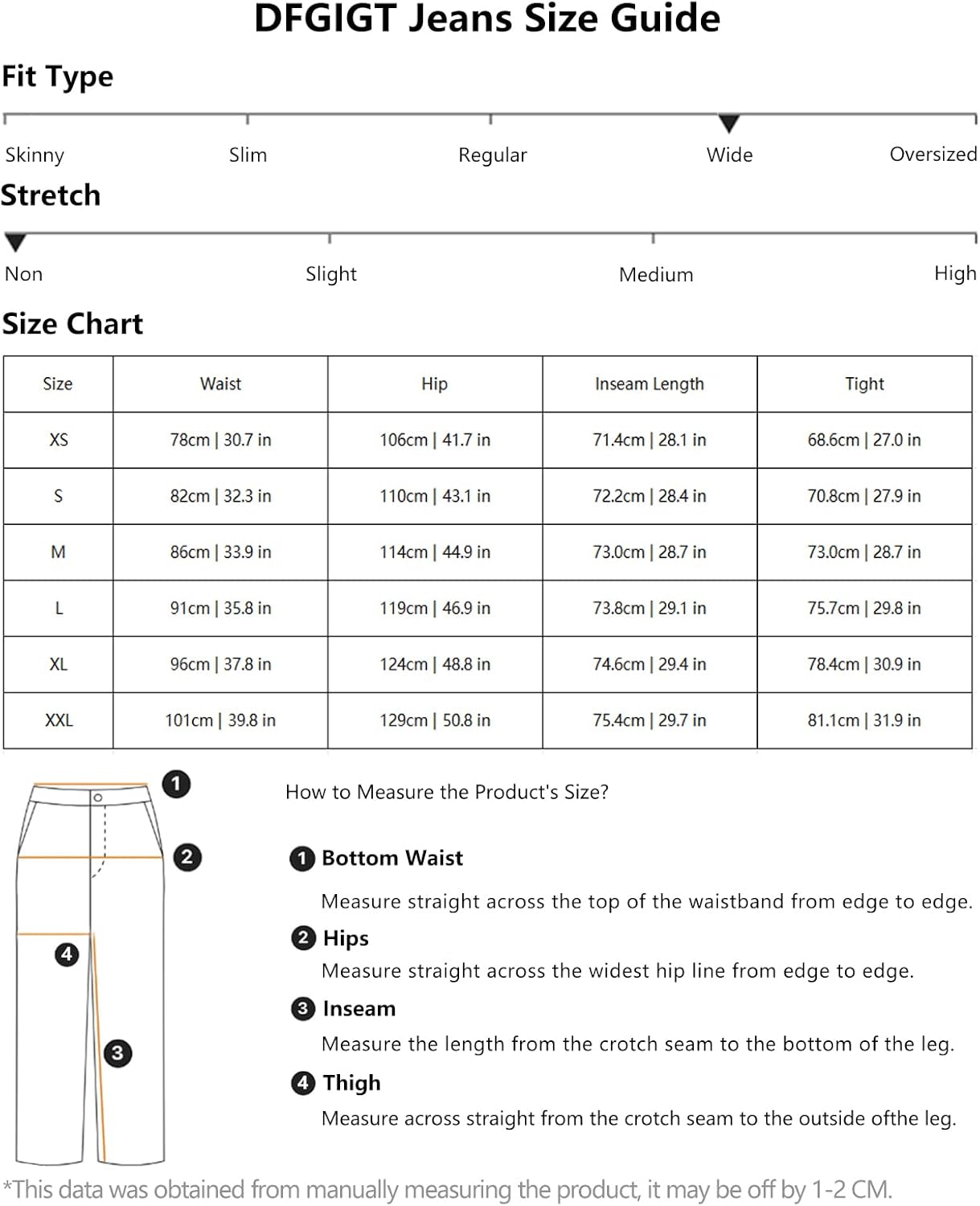 Hip Hop Baggy Jeans for Men with Hole Distressed Wide Leg Skater Jeans Loose Fit Denim Pants Streetwear - Image 6