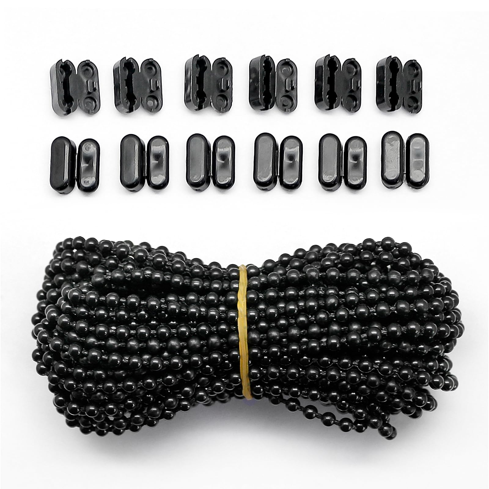Photo 1 of FQTANJU 10 Yards Black Plastic Roller Blind Bead Chain Cord