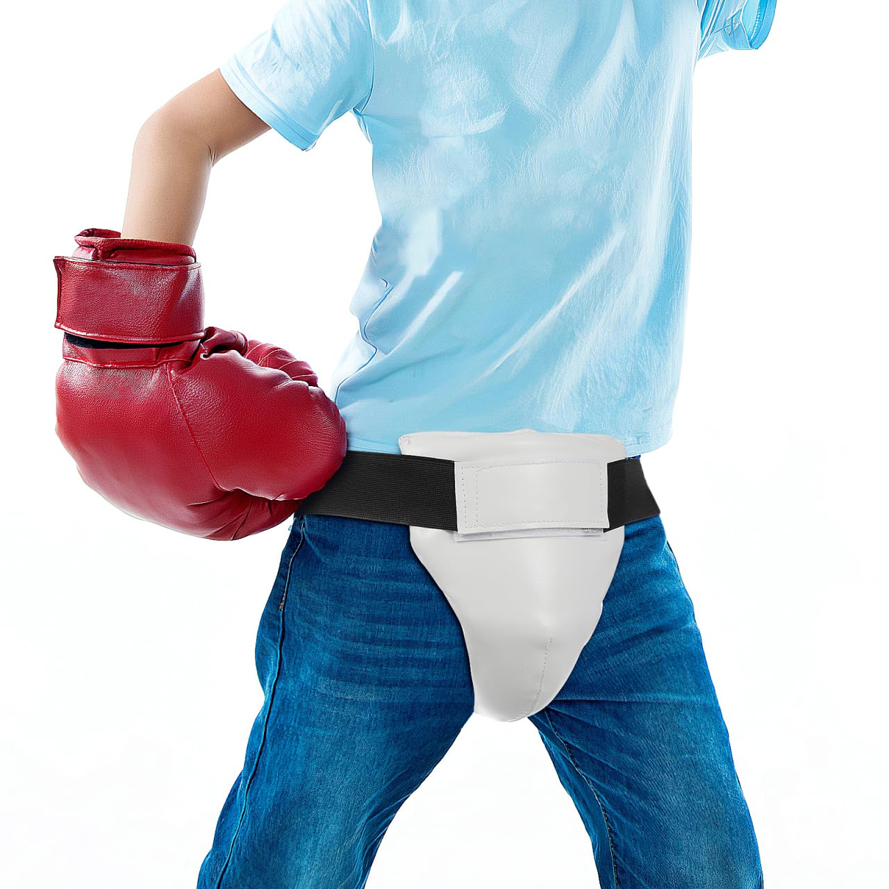 iplusmile Coquille de protection pour enfants : protection du ventre et de l'entrejambe en PU/ABS absorbant les chocs pour taekwondo, boxe, karaté, entraînement de combat et compétition - 3