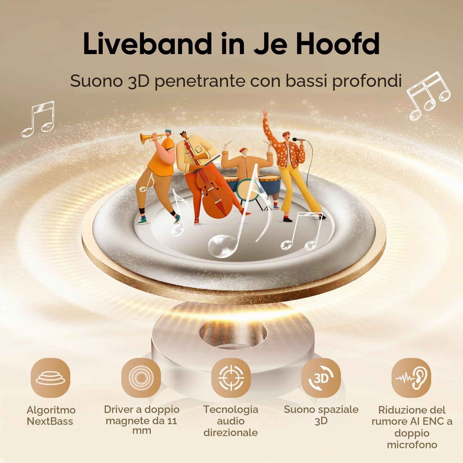 realme Buds Clip Auricolari Bluetooth Open Ear, 36H Autonomia, Chiamate con AI ENC, Traduttore AI, IP55, Bluetooth 5.4, Connessione Doppio Dispositivo, Design Titanio, per Android & iOS, Nero Titanio