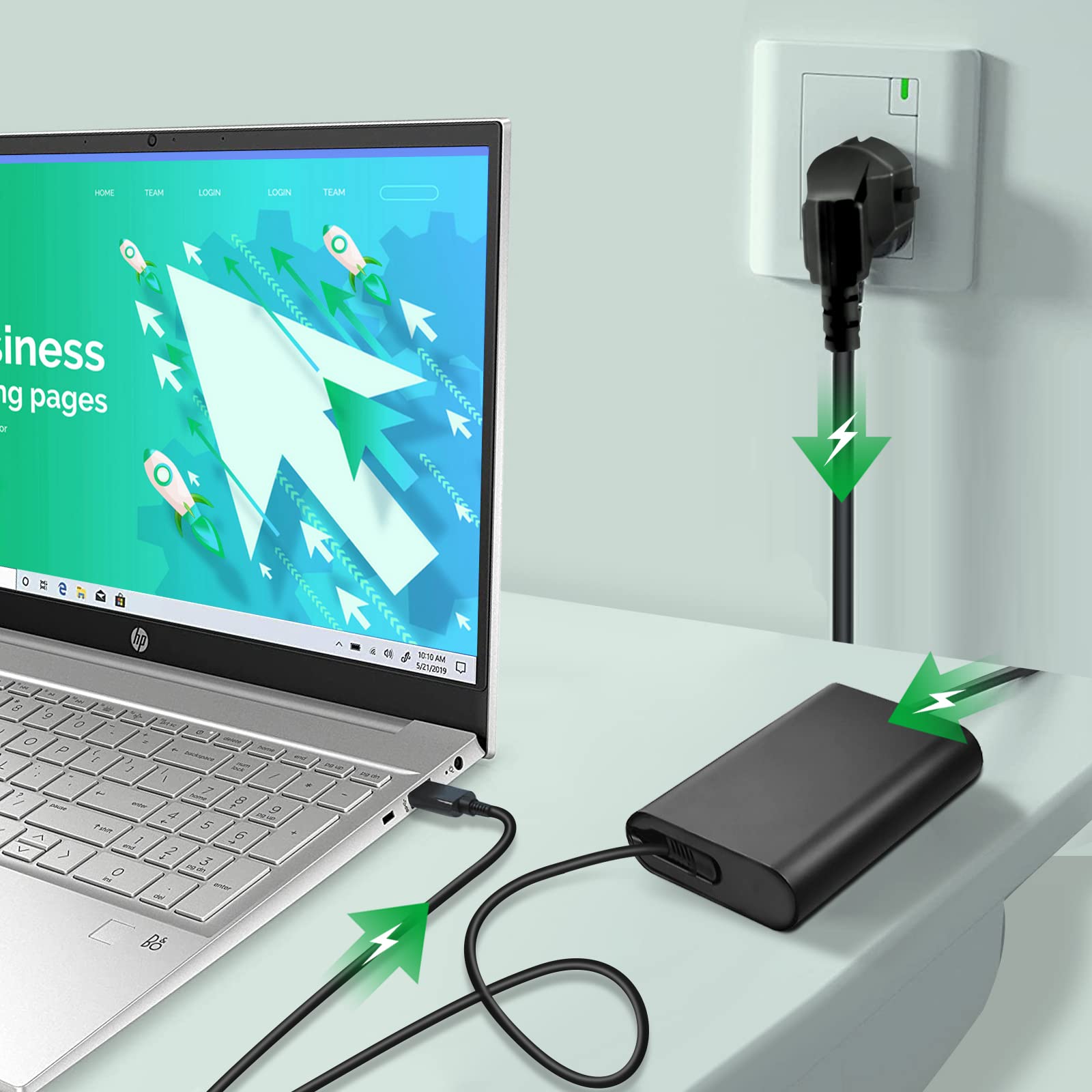 65W USB-C Şarj Kablosu Güç Kaynağı Dell Latitude 3550 3560 3570 3580 5175 5250 5280 5450 5480 5490 5580 5590 5590 7420 7370 7275 7280 XPS 12 9250 13 9350 9360 9365 9370 Chromebook 3100 3400 5190
