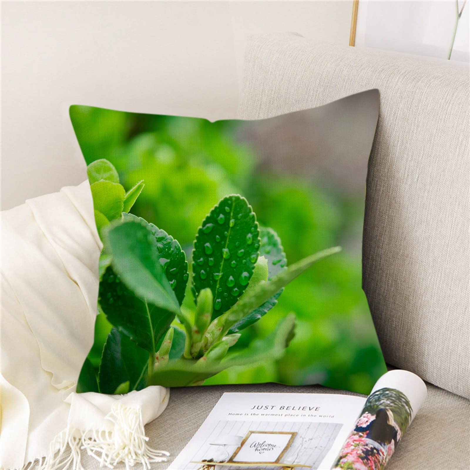 Federa decorativa per cuscini, 50 x 50 cm, per divano, letto, auto