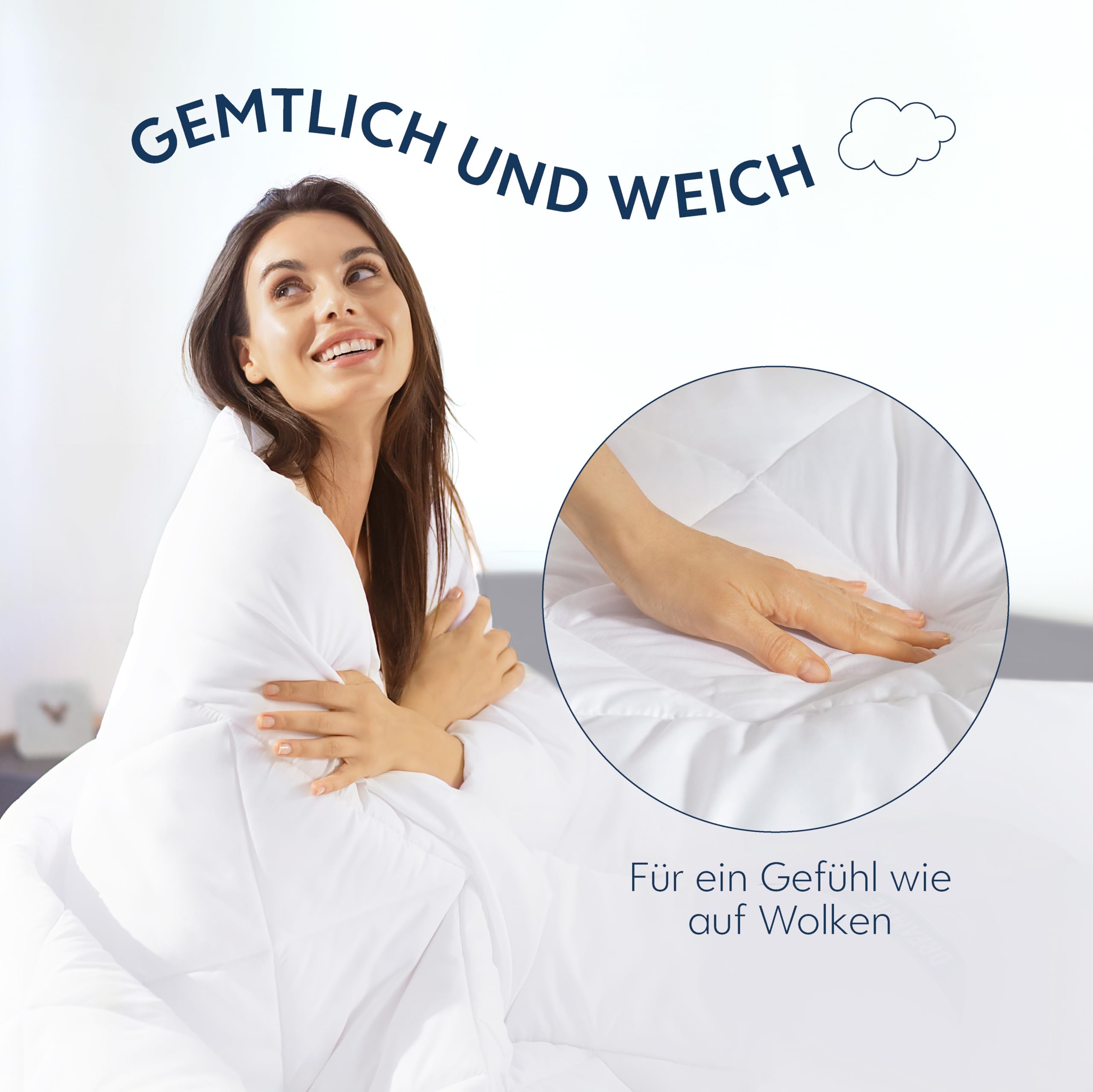 Dreamzie - Bettdecke 240x260cm - Übergangsdecke Steppdecke 300gsm