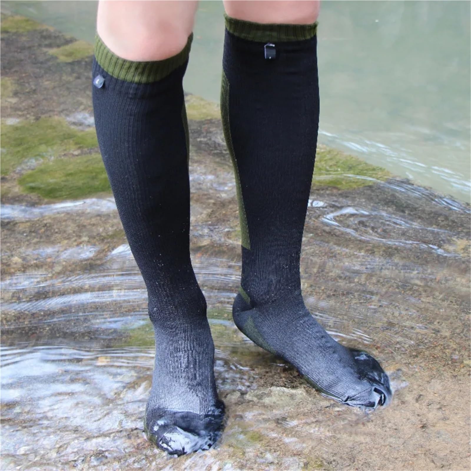 Wasserdichte Socken Outdoor-Sportarten Wasserdichte Socken Wandern Waten Camping Radfahren Skifahren Bergsteigen Warme Lange Kniehohe Strümpfe FüR Wie Laufen