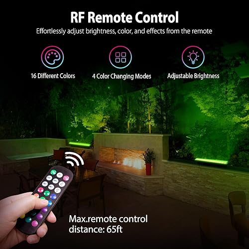 Miniatura 5 de LED Wall Washer Light with RF Remote, Linkable 144W RGBW Dimmable LED Floodlights for Outdoor Building Wall, Landscape, Wedding, Sign, Commercial