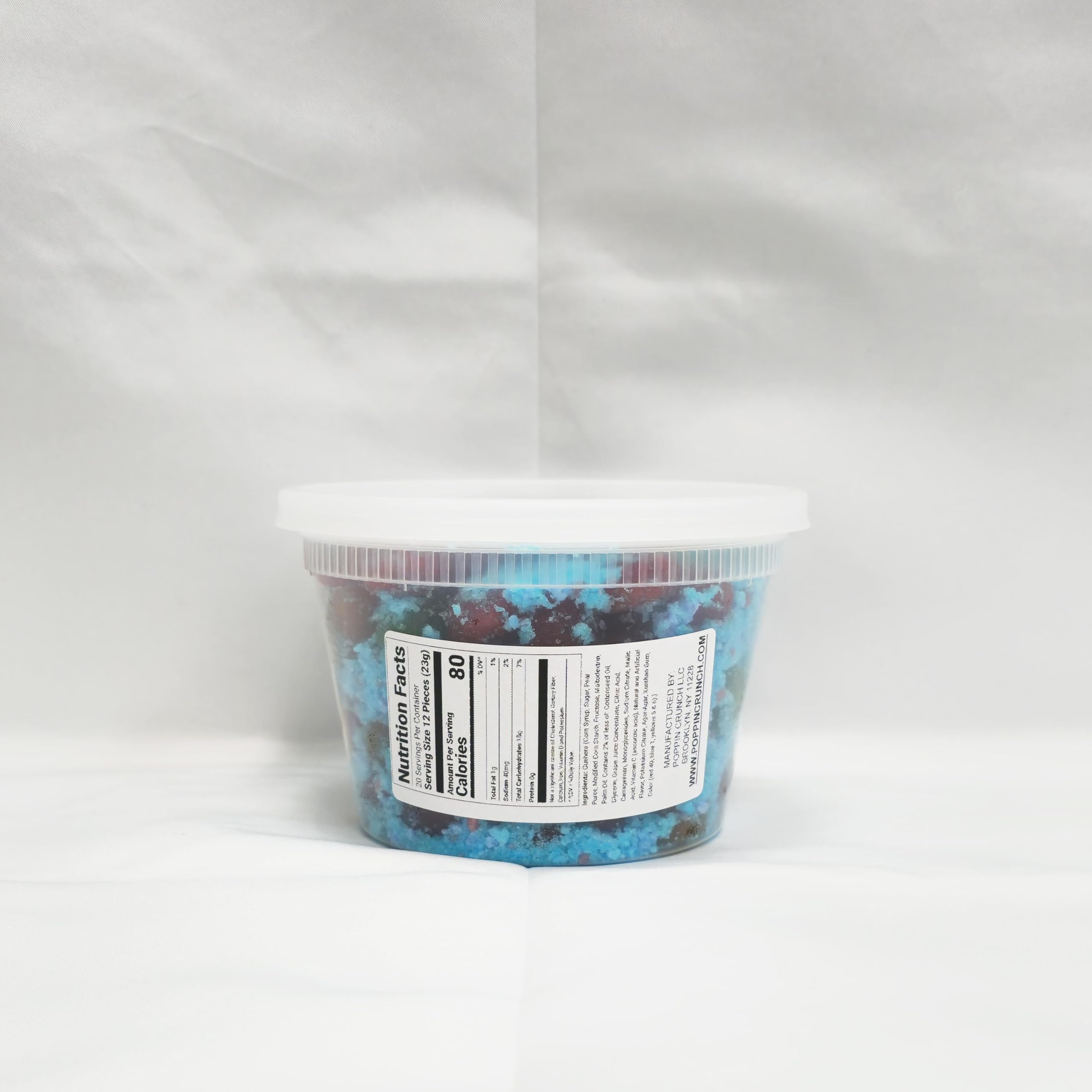 Poppin Crunch Cotton Candy Gushers Candy Snacks 1-2 LBS - Choice of Sweet or Sour Bonbon Candies Corn Sugar