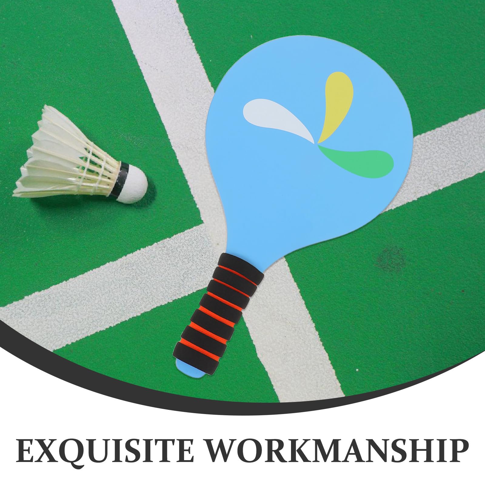 YARNOW Set da Badminton Portatile Racchette Spesse per Adulti | Legno, Spugna e Piume D'anatra, Palline e Volani Inclusi, per Attività Ricreative e Cortile