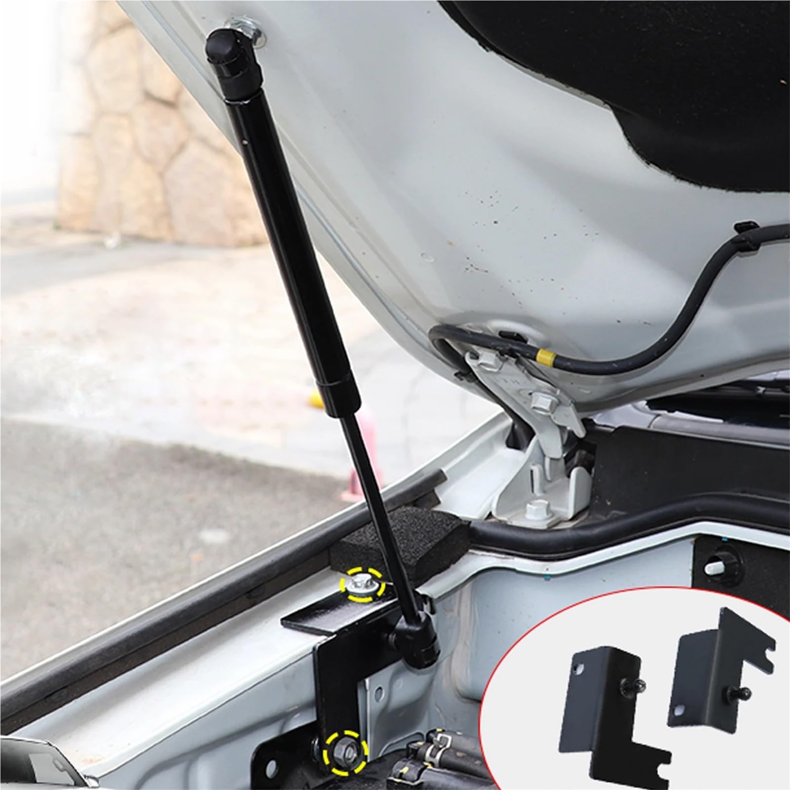 Pasuje do Mitsubishi Pajero V80 V93 V95 V97 V98 2007-2021 Przednia maska ze stali nierdzewnej, amortyzatory podnoszenia maski Gas Struts Springs Boot Struts