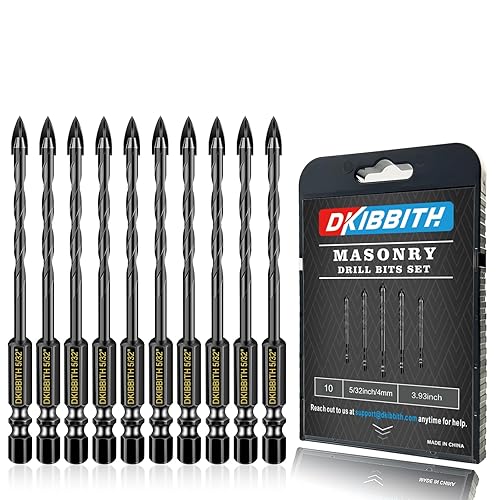 Miniatura 11 de 5 piezas de brocas de mampostería para concreto, brocas para azulejos, ladrillo, vidrio, plástico, madera, punta de carburo de tungsteno, vástago