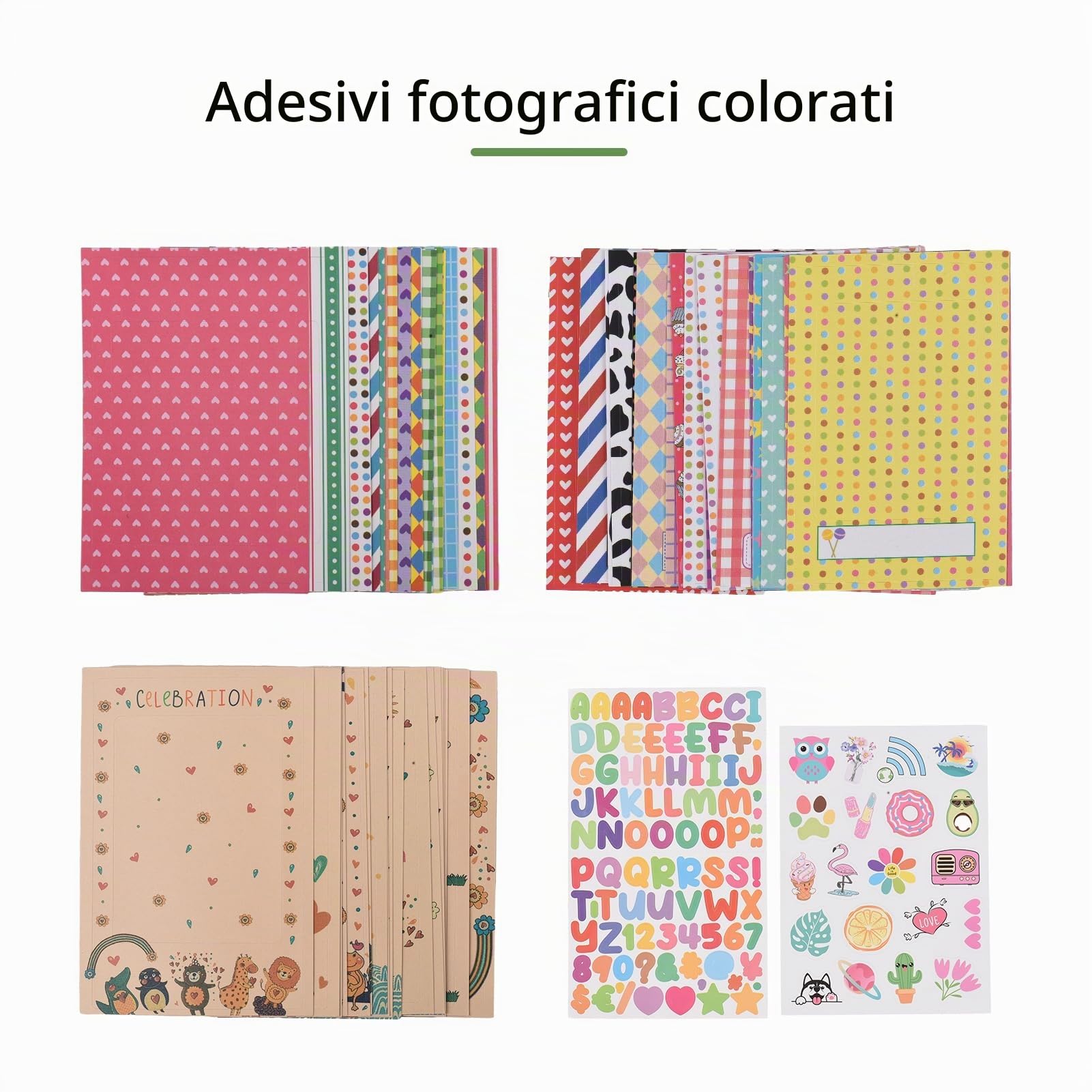 Andoer Fujifilm Mini12 Kit di accessori per fotocamera istantanea con album/penna/cinghia/clip/cornici/corde/adesivi/4 filtri