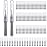 Patelai 100 Pieces Braces Brush for Cleaner Interdental Brush Toothpick Dental Flossing Head Oral Hygiene Flosser Tooth Cleaning Tool (Gray)