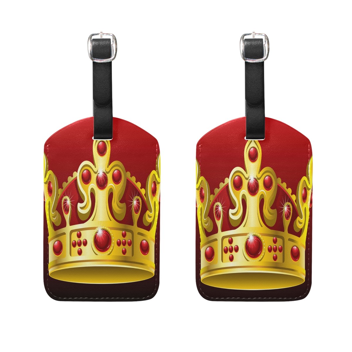 Aumimi Golden Crown Travel Luggage Tags 2pcs