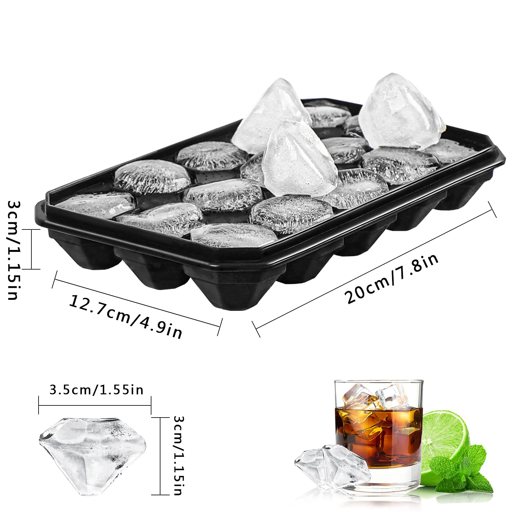 4-Kavitäten Diamant Eishockey Form Silikon Eiswürfel schale Whisky Ball Maschine