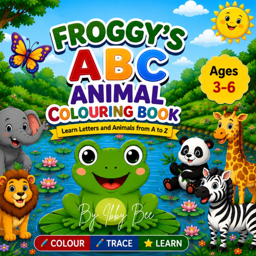 Froggy's ABC Animal Colouring Book: Learn Letters & Animals from A to Z