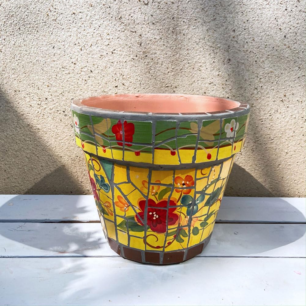 DFGHNBVC Pottery Flower Pot Painted Succulent Mini Plant Pots, Planter Style Hand Painted Multicolor Indoor Outdoor Garden Flower Vase Succulent Planter For Home Office Decor,F