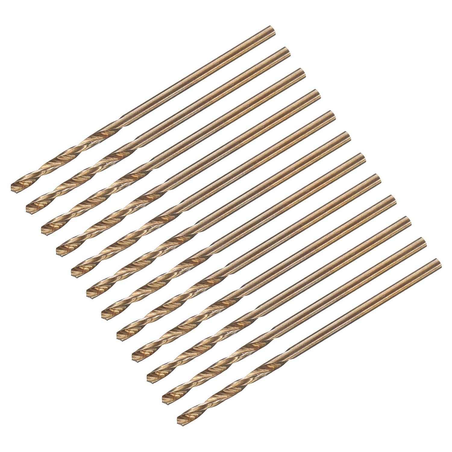 uxcell 12pcs Jobber Drill Bits 1mm (0.039") Black Nitride & Gold Titanium Coated M2 High Speed Steel (HSS) Twist Drill Bits for Stainless Steel Aluminum Alloy Metal