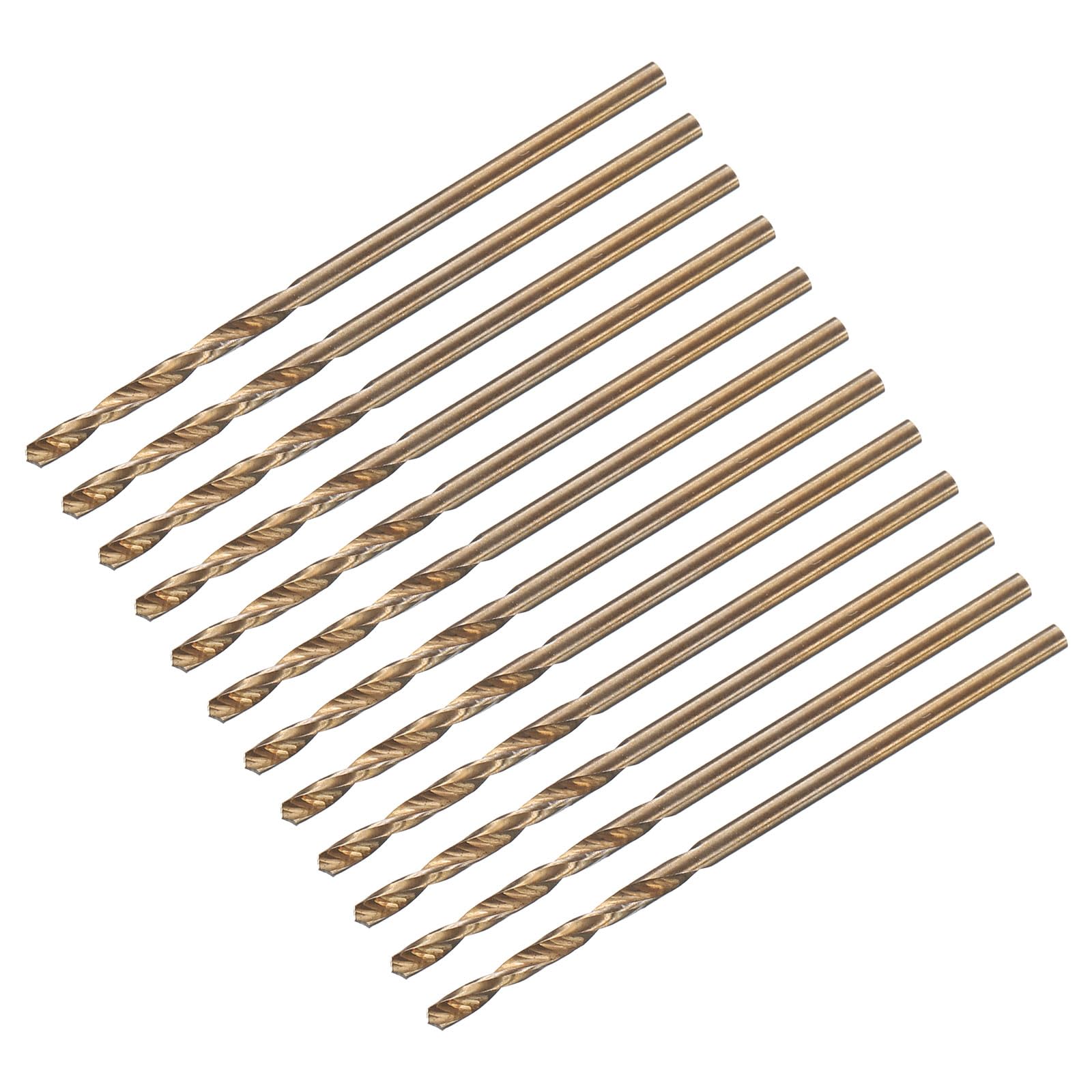 sourcing map 12pcs Jobber Drill Bits 1.5mm (0.059") Black Nitride & Gold Titanium Coated M2 High Speed Steel (HSS) Twist Drill Bits for Stainless Steel Aluminum Alloy Metal