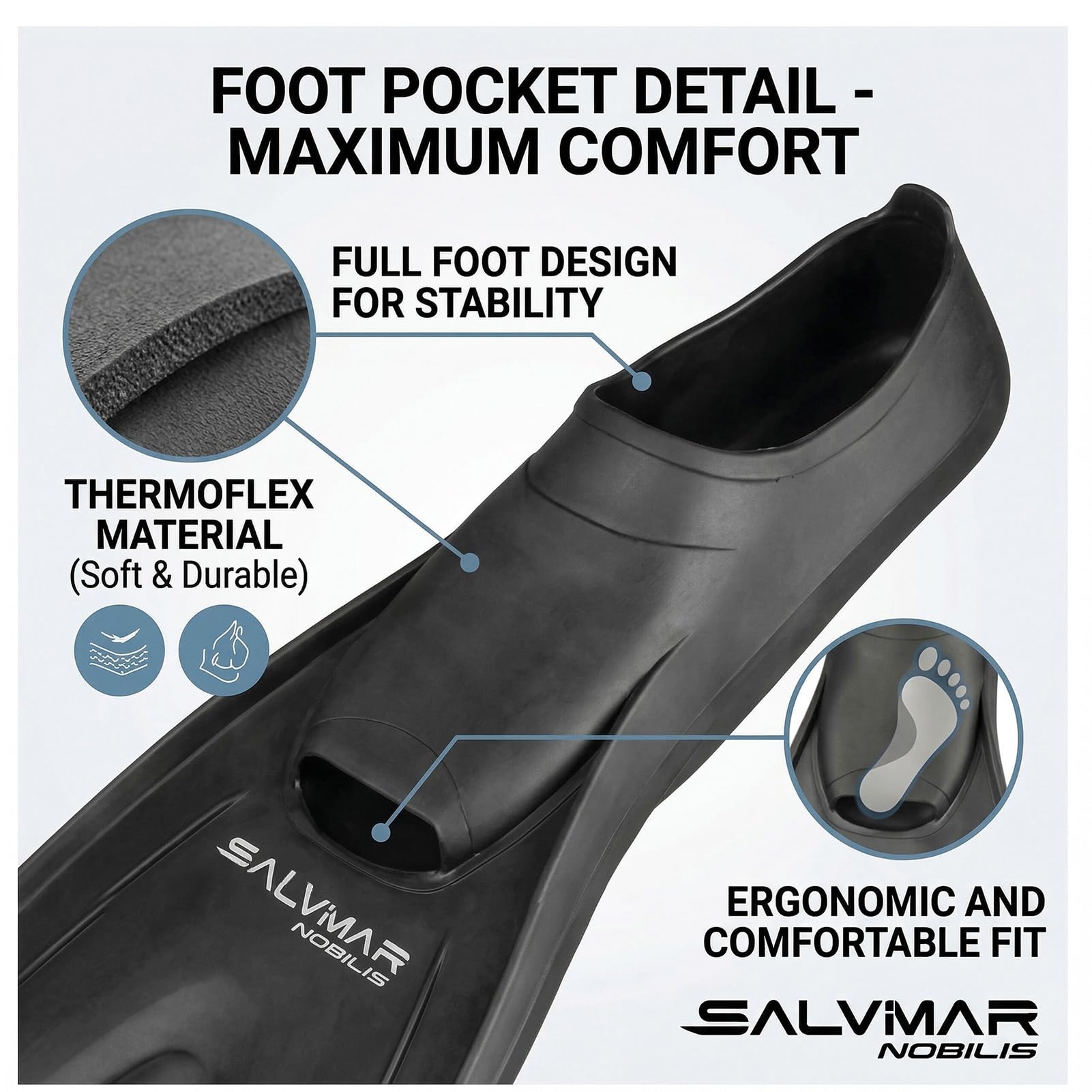 SALVIMAR Nobilis - Pinna da Snorkeling Unisex Adulto