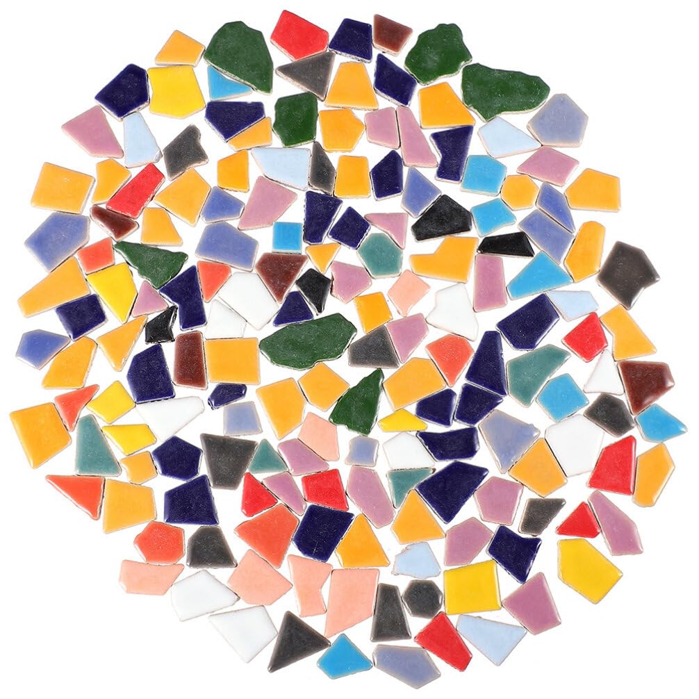 EXCEART Piastrelle per Mosaico in Ceramica 1000g, Pezzi Fai da Te Sicuri per Decorazione Parete, Materiale Artigianale per Vase Making e DIY Craft