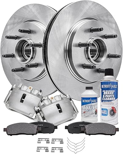 Miniatura 76 de Detroit Axle - Kit de freno trasero para Chevy GMC Suburban Silverado Sierra Yukon XL 1500 Tahoe Escalade 2007-2013 Rotores de freno de disco de