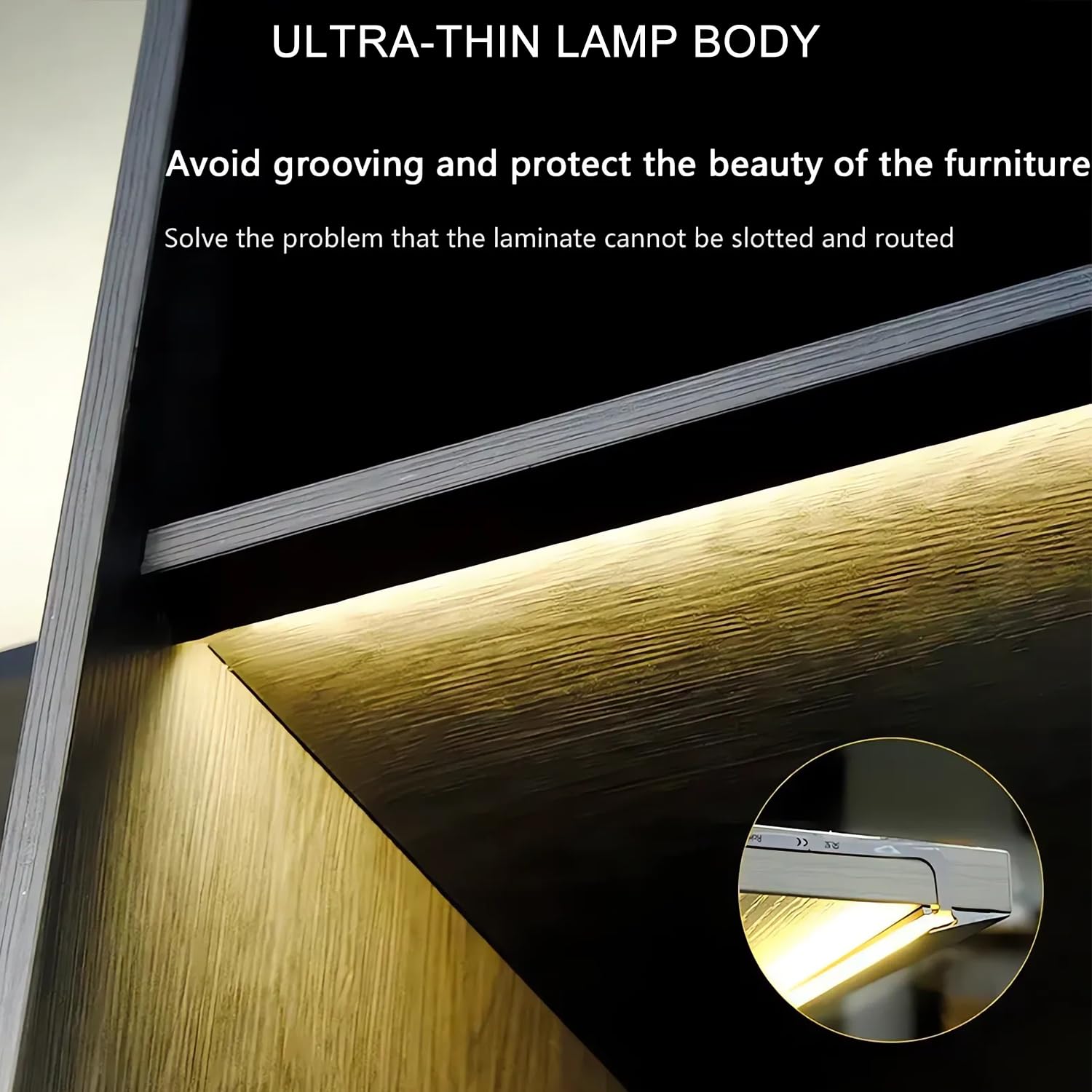 6 sztuk, 1 m, ultracienki czarny profil aluminiowy LED do oświetlenia ukośnego 45°, niewidoczny design, do szafy i szafy, system kanałów świetlnych, 1 m, twardy drążek