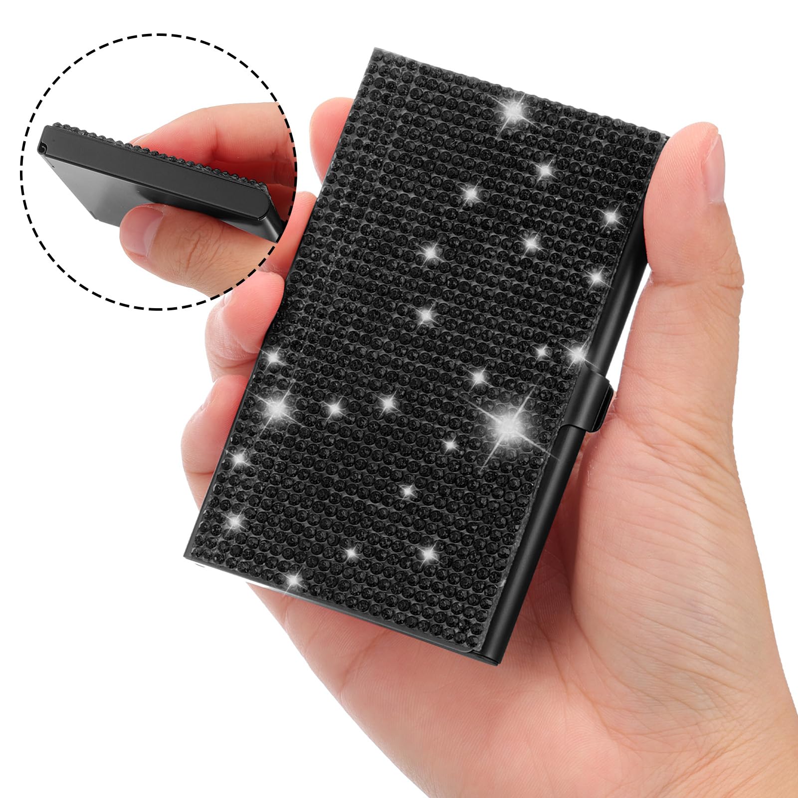 PATIKIL Bling Alloy Business Card Holder - Image 3