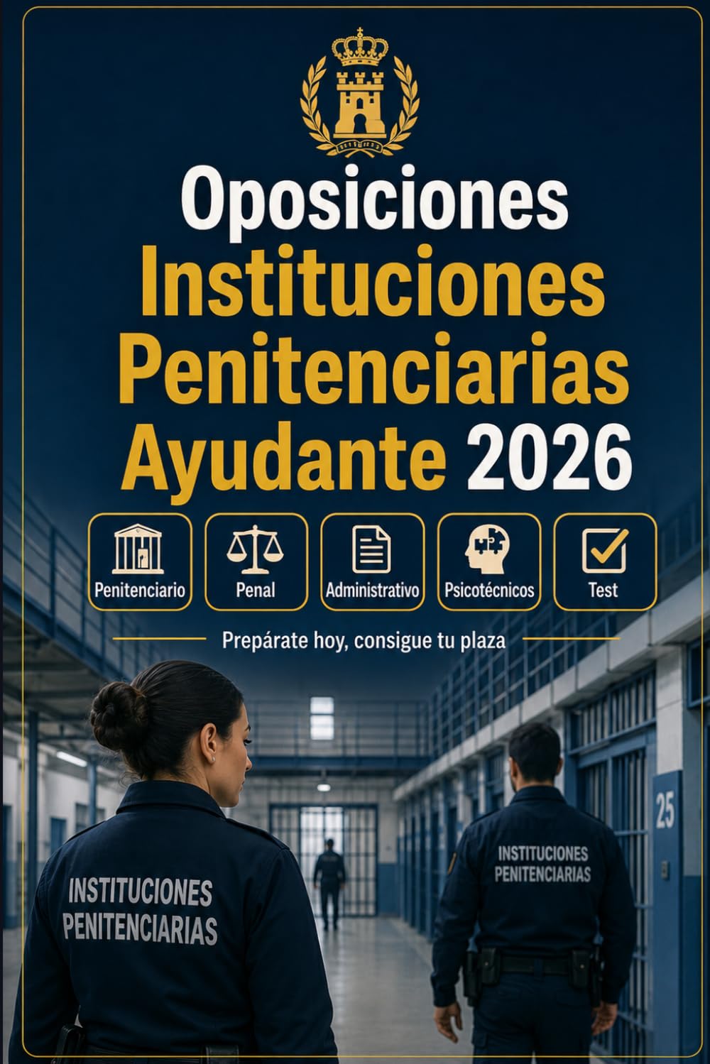 Oposiciones Instituciones Penitenciarias Ayudante 2026: Derecho penitenciario, penal, administrativo, conducta humana, supuestos prácticos, psicotécnicos y test