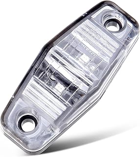 4 x 2.5 Inch Red Trailer Led Side Fender Marker Clearance Lights 2 Diodes Surface Mount Sealed For Mini Rectangular Rectangle Boat Marine Led Courtesy Lights Waterproof Clear Lens