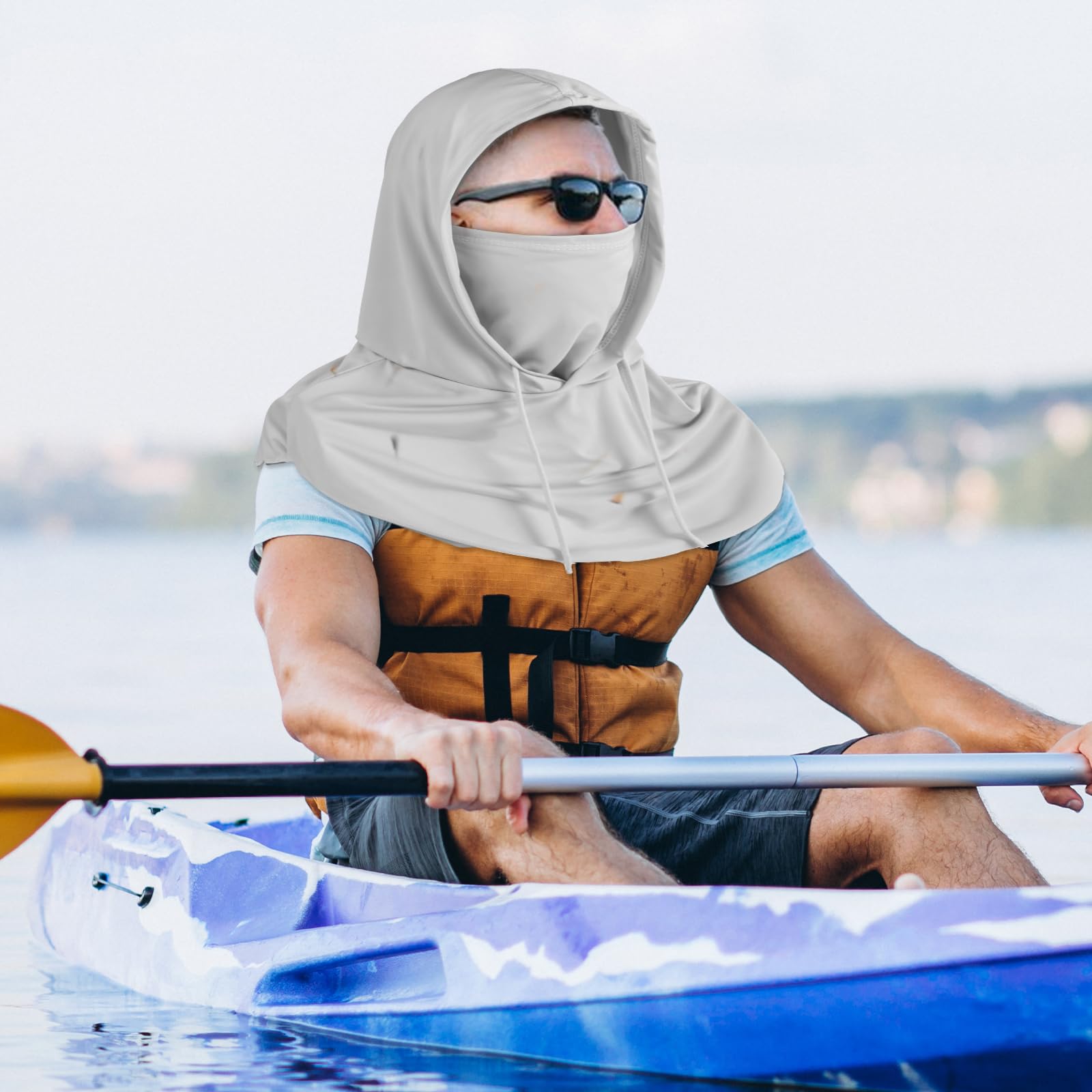 Paquete de 2 máscaras faciales con protección solar UV, pasamontañas refrescantes, máscara de motocicleta para hombres y mujeres, actividades al aire libre, motocicleta, ciclismo, pesca