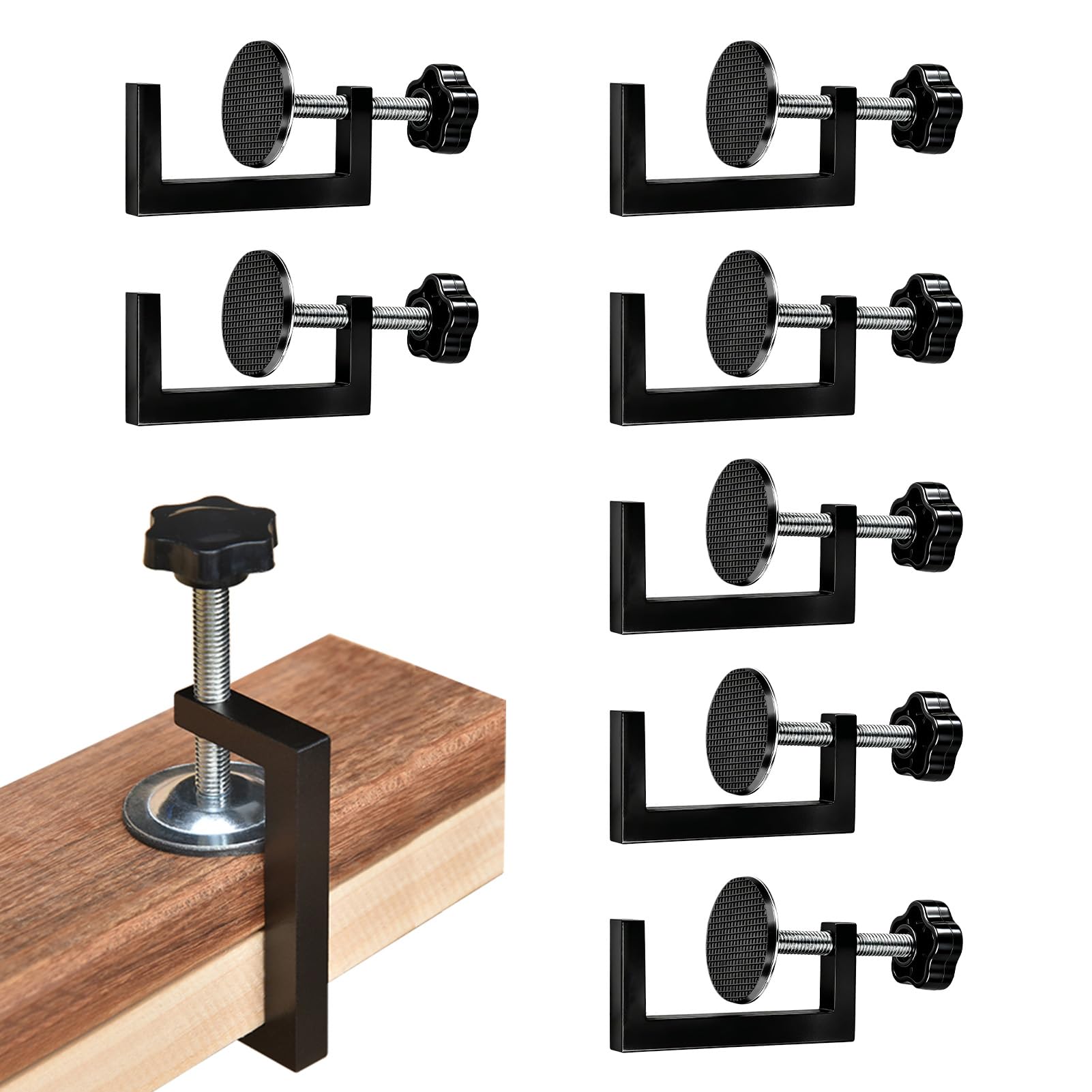 8PCS G Clamps for Woodworking, C Wood Tiger Clamps, Small 10-57mm Woodworking Clamp Fixed Fixture Extended Thickened with Jaw Opening Sliding for DIY Carpentry Welding and Building