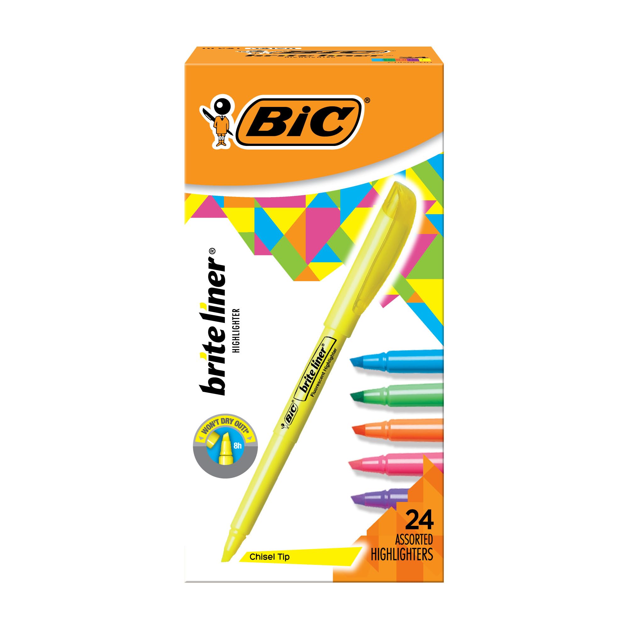 BIC Brite Liner Highlighters - 24 Colors -1 BIC Brite Liner Highlighters - 24 Colors -1