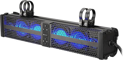 Miniatura 2 de Rockville XBAR-24 200W RMS ATVUTV Barra de sonido 6 altavoces, Bluetooth 5.0, luces LED, IPx6 impermeable, para aventuras todoterreno