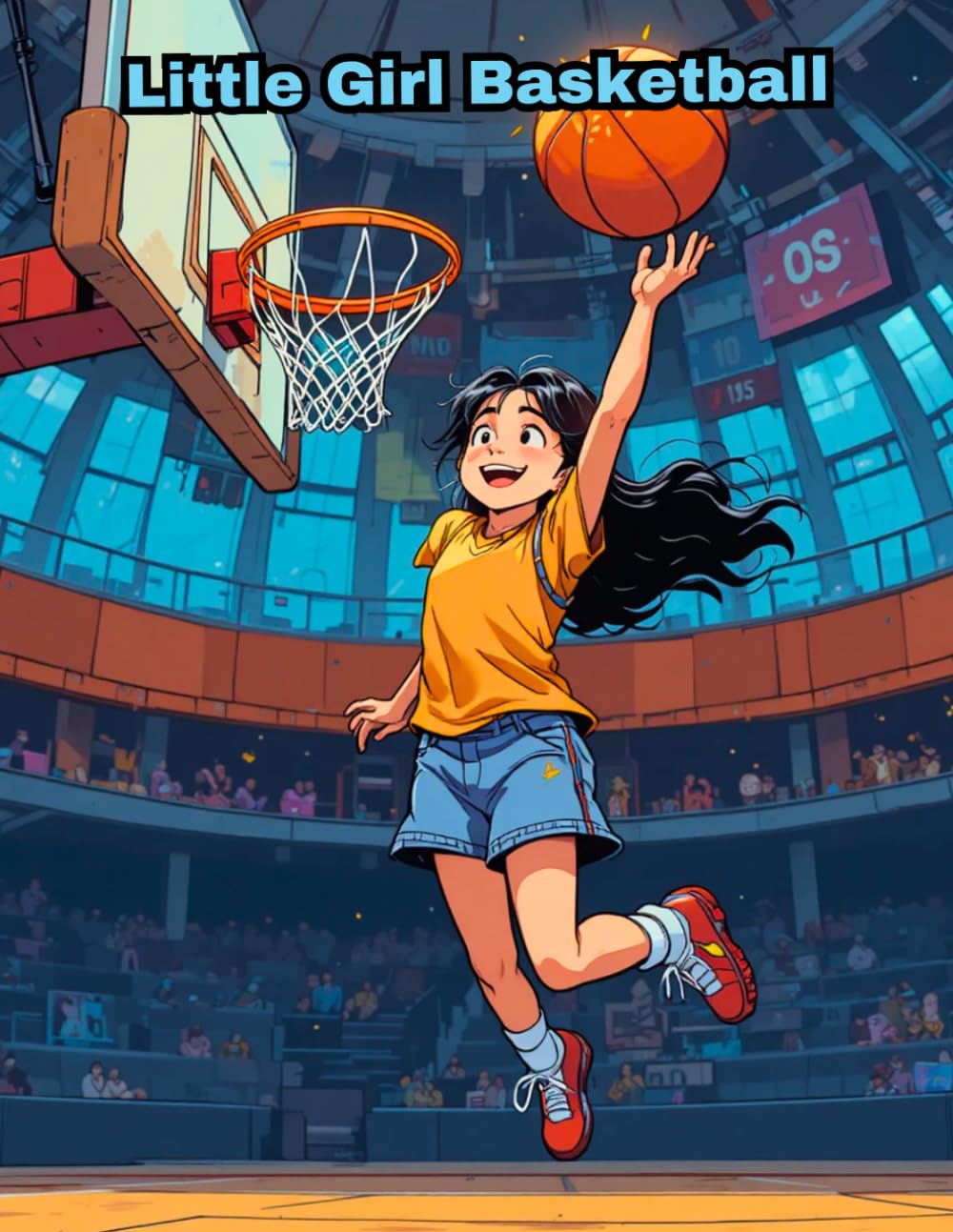 Little Girls Basketball Coloring Book: 50 Detailed Sports Designs for Children (KIDS COLORING)