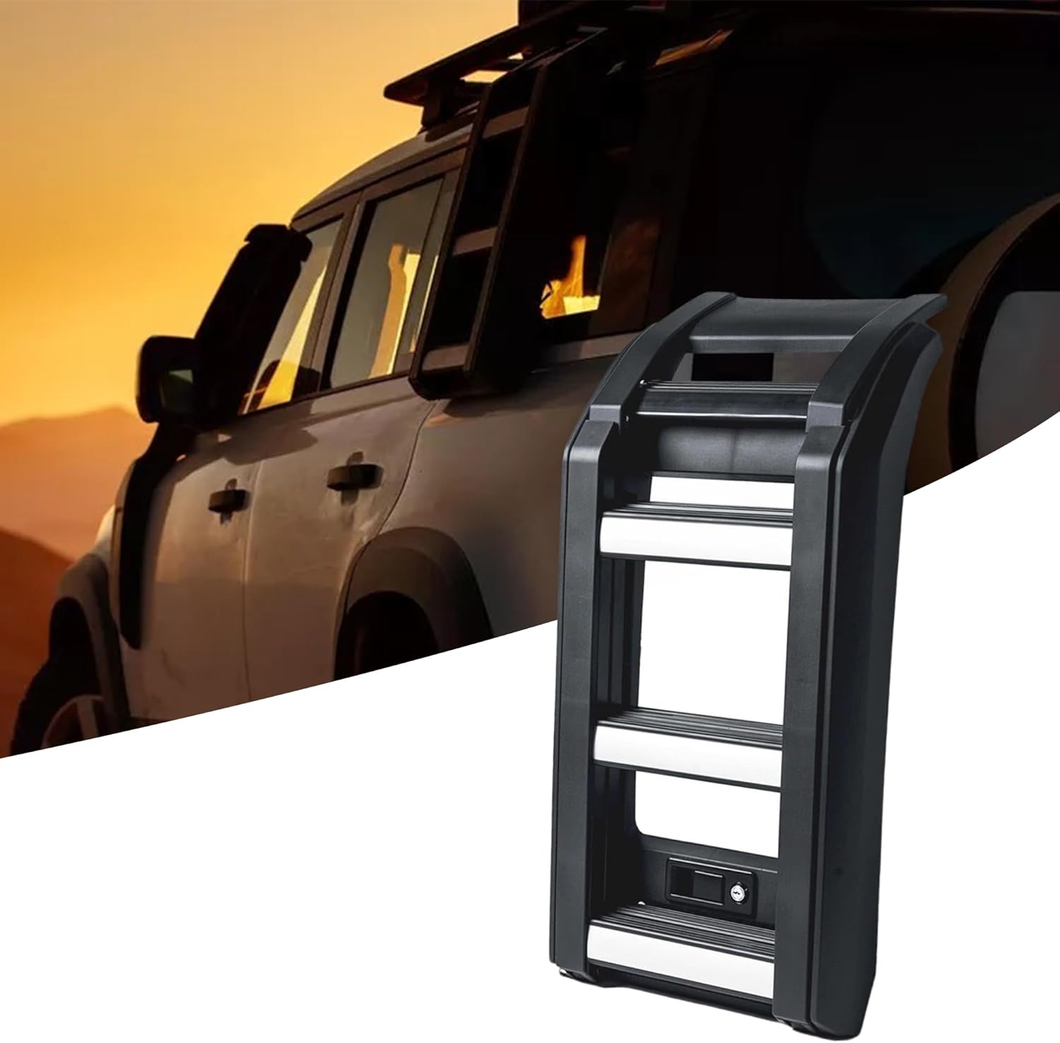 Aftermarket Side Access Ladder Roof Rack Fit for Land Rover Defender 90 or 110 L663 2020-2025