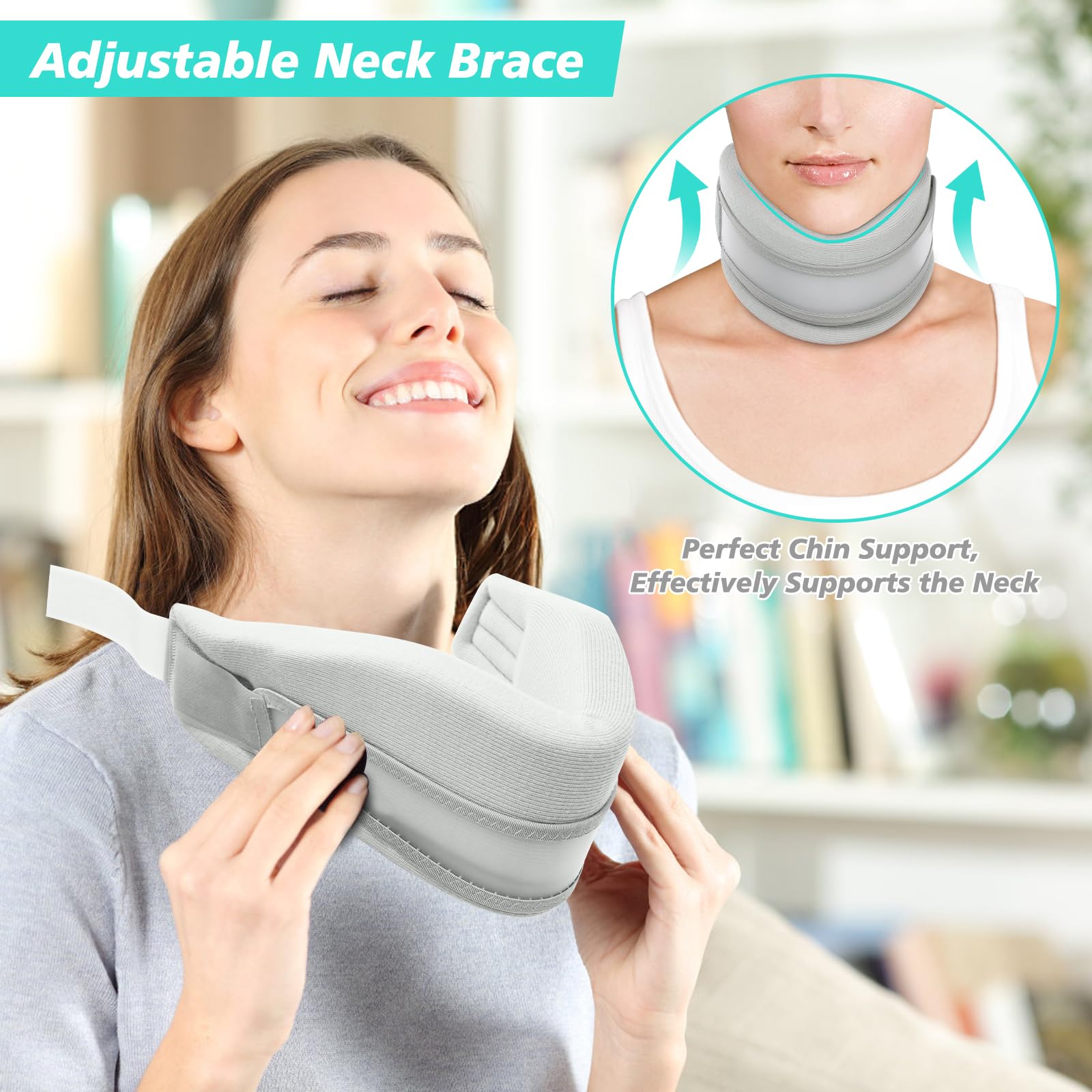 Minerve Anti Ronflement, Soutien Cervical Anti Ronflement， Minerve Cervicale Femme, Collier Cervical Anti Ronflement, Soulage Cervicales Douloureuses et Pression Dans la Colonne Vertébrale, M