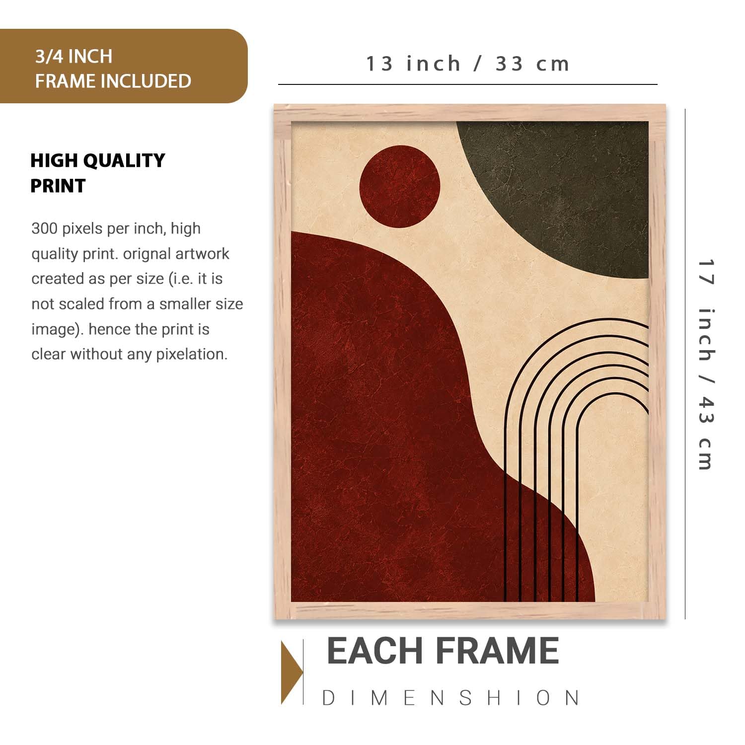 BOHO Wall Art Frames - Aesthetic Decor -2 BOHO Wall Art Frames - Aesthetic Decor -2