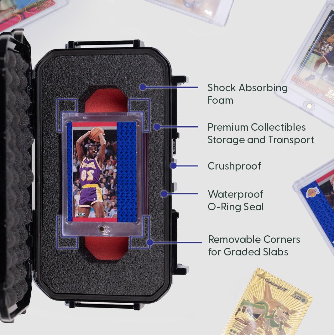 Evergreen Collector Cases - Trading Card Storage - 5 Graded or Magnetic Slab Compatible with PSA BGS SGC Baseball Basketball YuGiOh (Black)