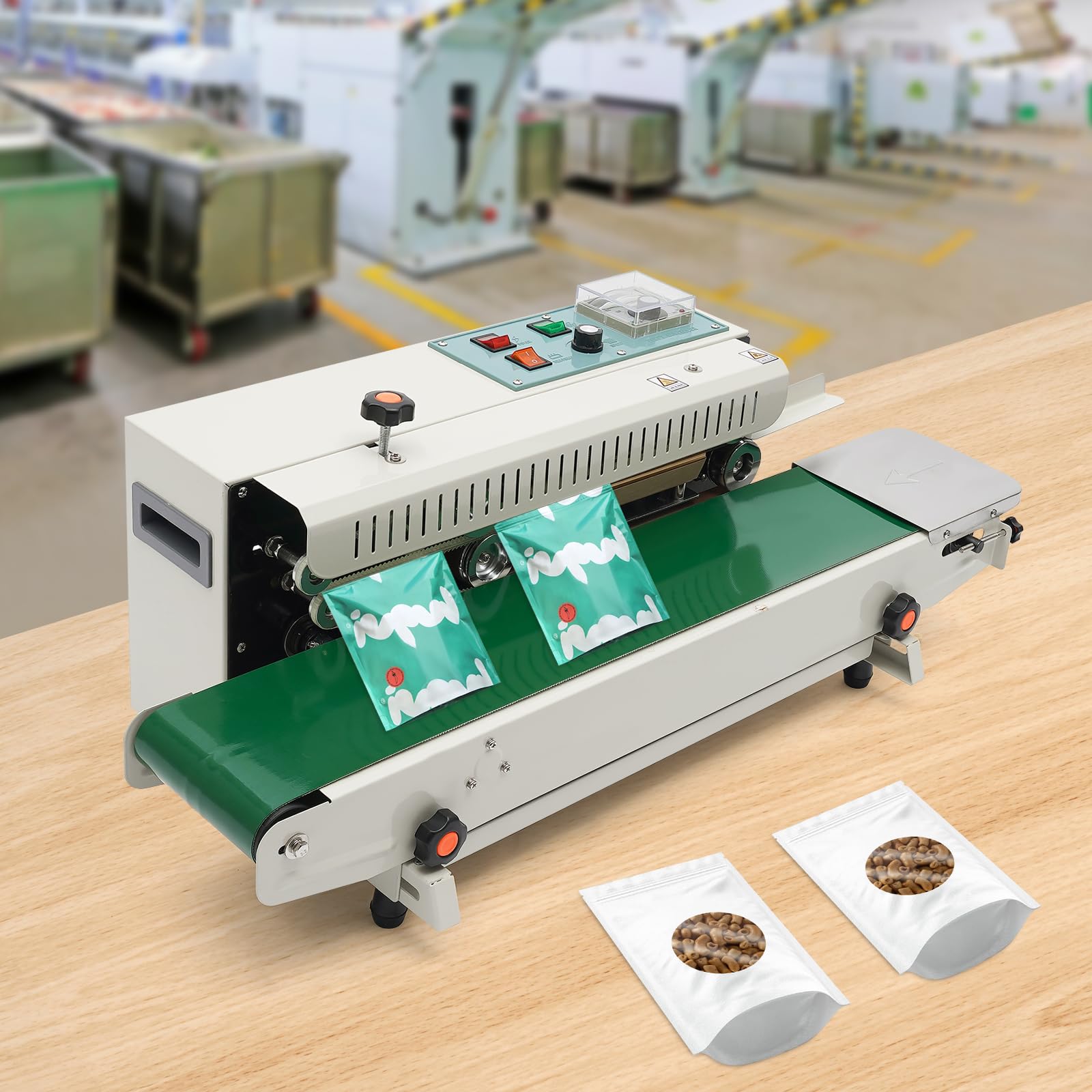Máquina de sellado continua Máquina de sellado horizontal con control de temperatura automática de lámina sellado horizontal continua bolsas de plástico sellado