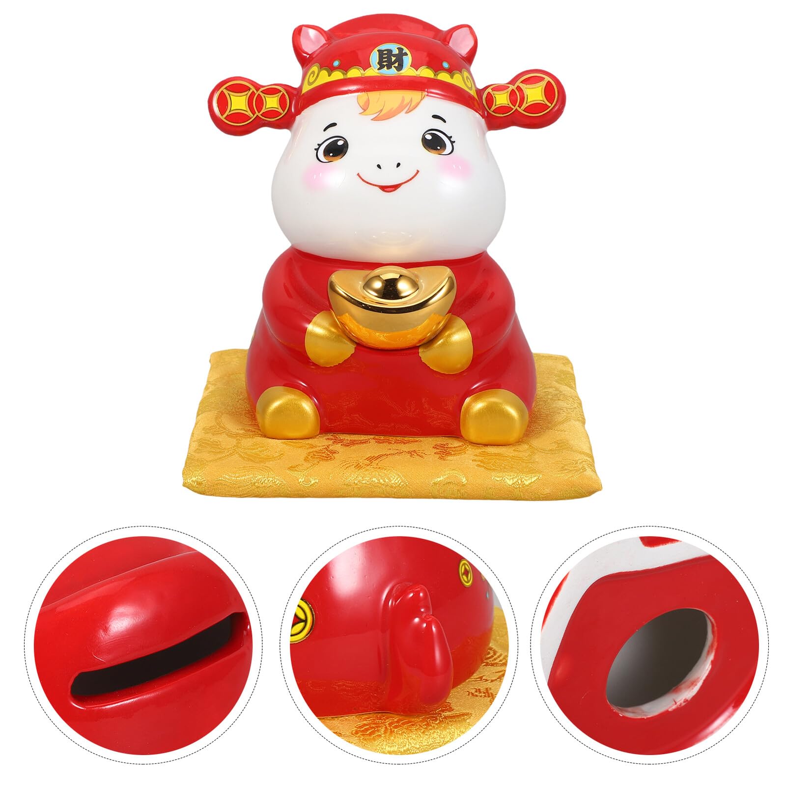 ERINGOGO Keramik Spardose Pferdeform Handgefertigt 13cm Dekorativer Münzbehälter mit Einwurfschlitz Sparschwein für Zuhause und Geschenk