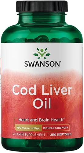 Swanson Aceite de hígado de bacalao, suplemento de bienestar que promueve los huesos, la salud de la piel, el apoyo visual y la función del sistema