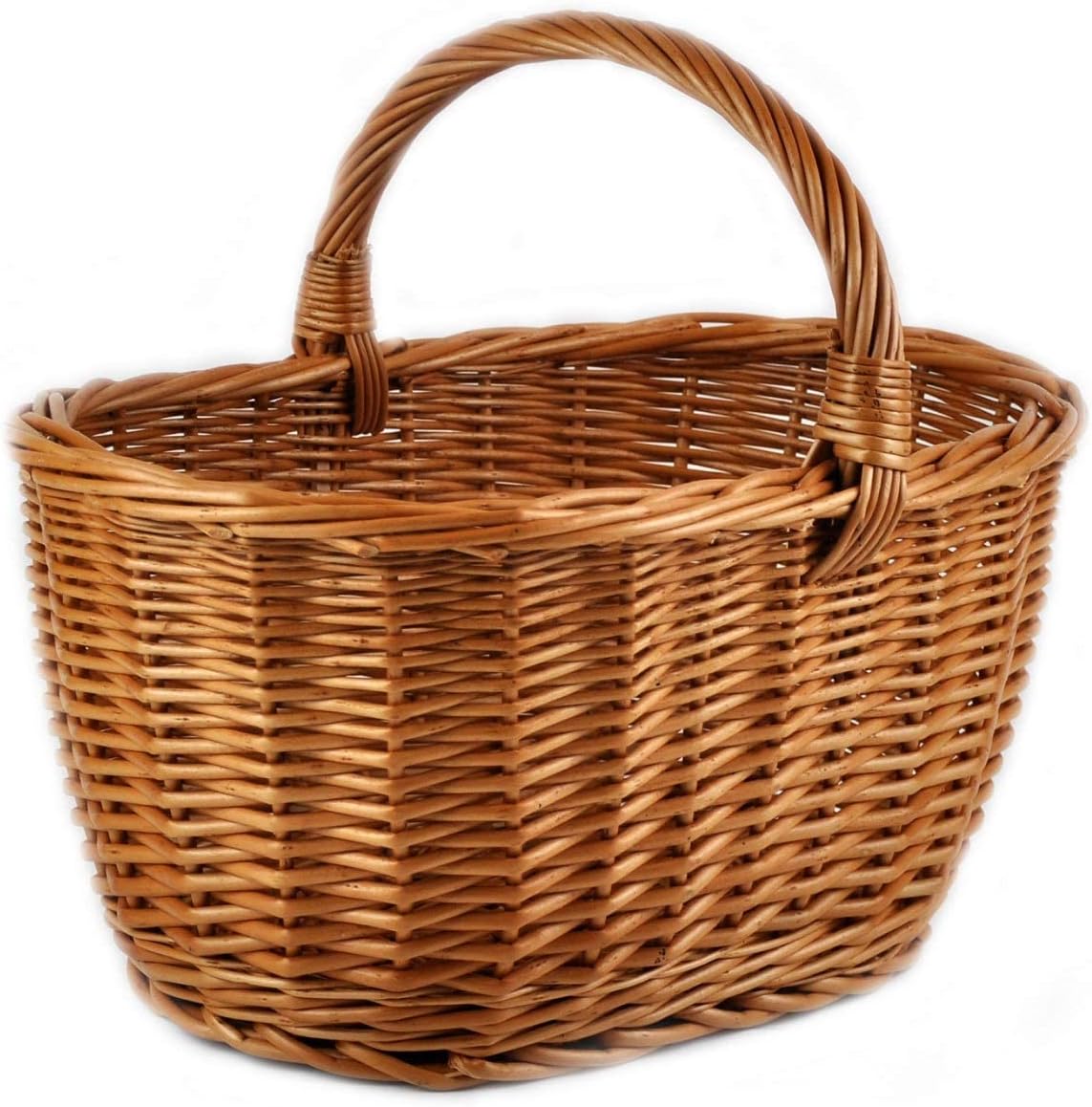 Panier à Bouteilles 6 Cases Osier Brut - Vannerie Delamotte