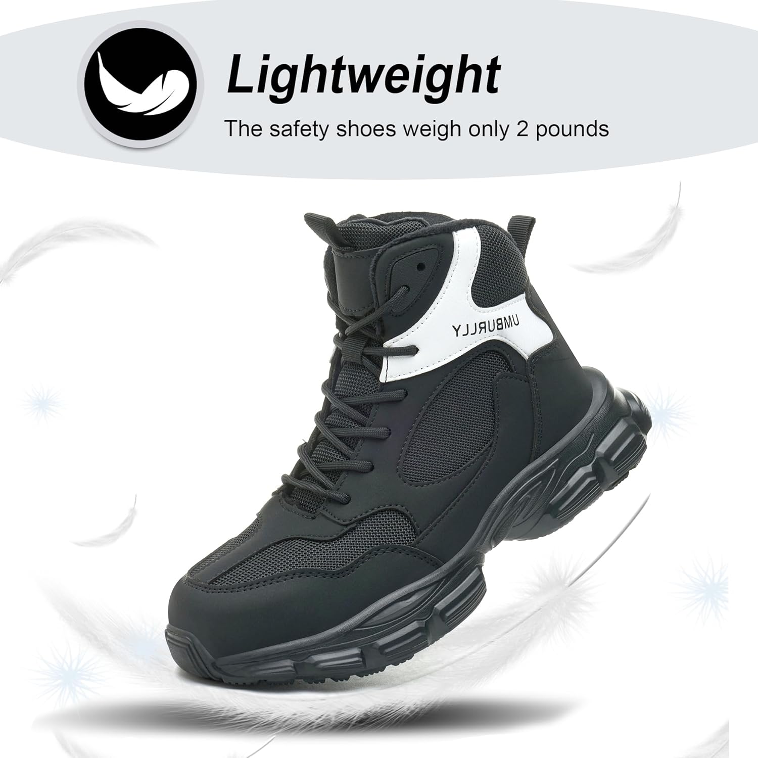 Steel Toe Shoes Women Safety Shoes Lightweight Comfortable Non Slip Thickened Sole Puncture Proof Steel Toe Sneakers Women Size 5.5-10 - Image 6