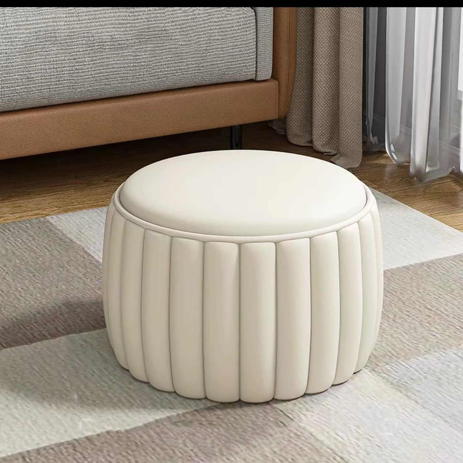 Repose-Pieds Ottoman en cuir capitonné pour votre bureau à domicile