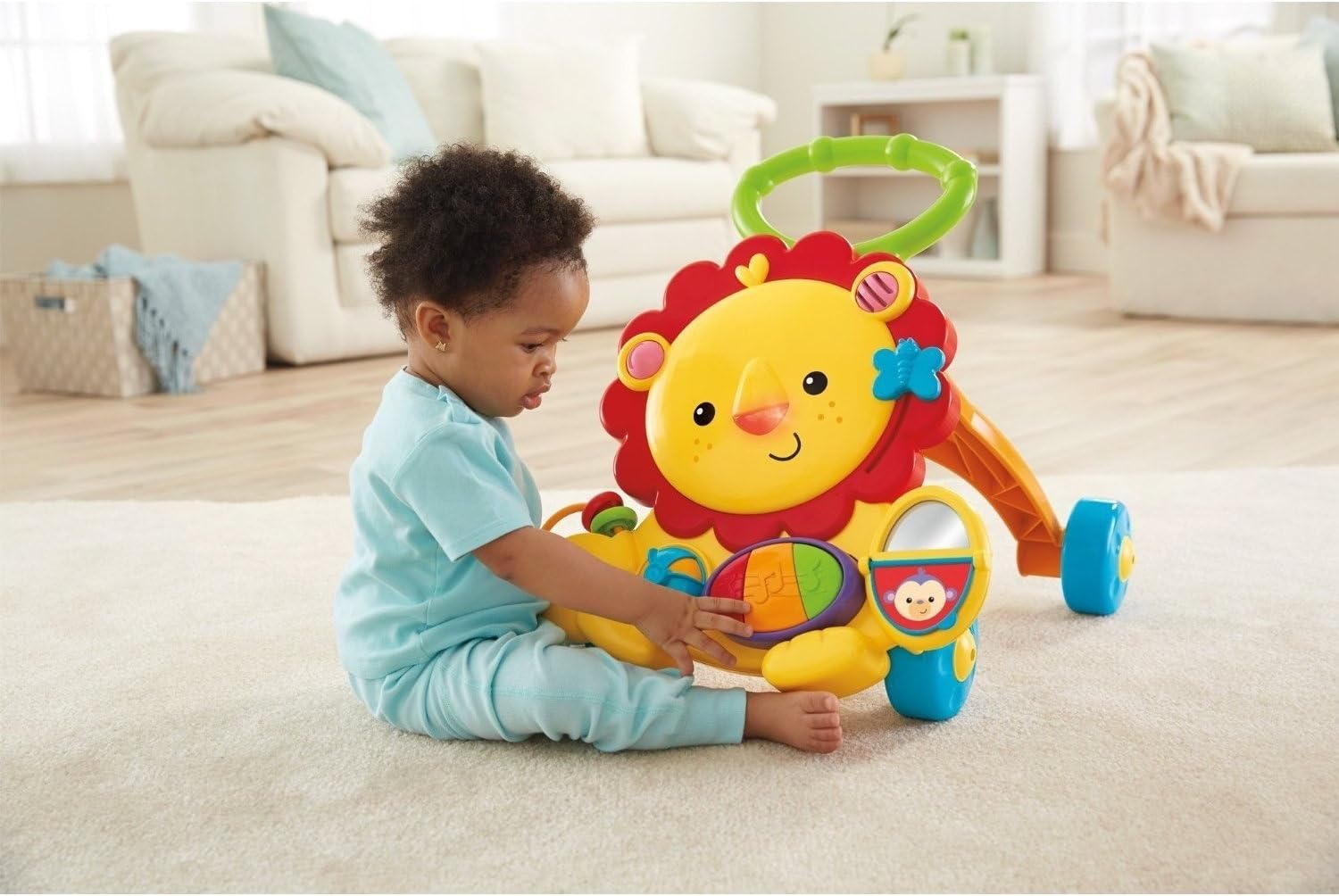 Fisher-Price Baby Toy Musical Lion Walker with Lights Sounds & Activities for Developmental Play Infants & Toddlers Ages 6+ Months