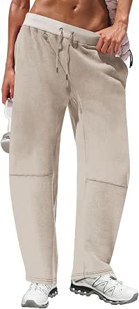 Amazon.com: SENSERISE Barrel Pants Womens Wide Leg Sweatpants ...