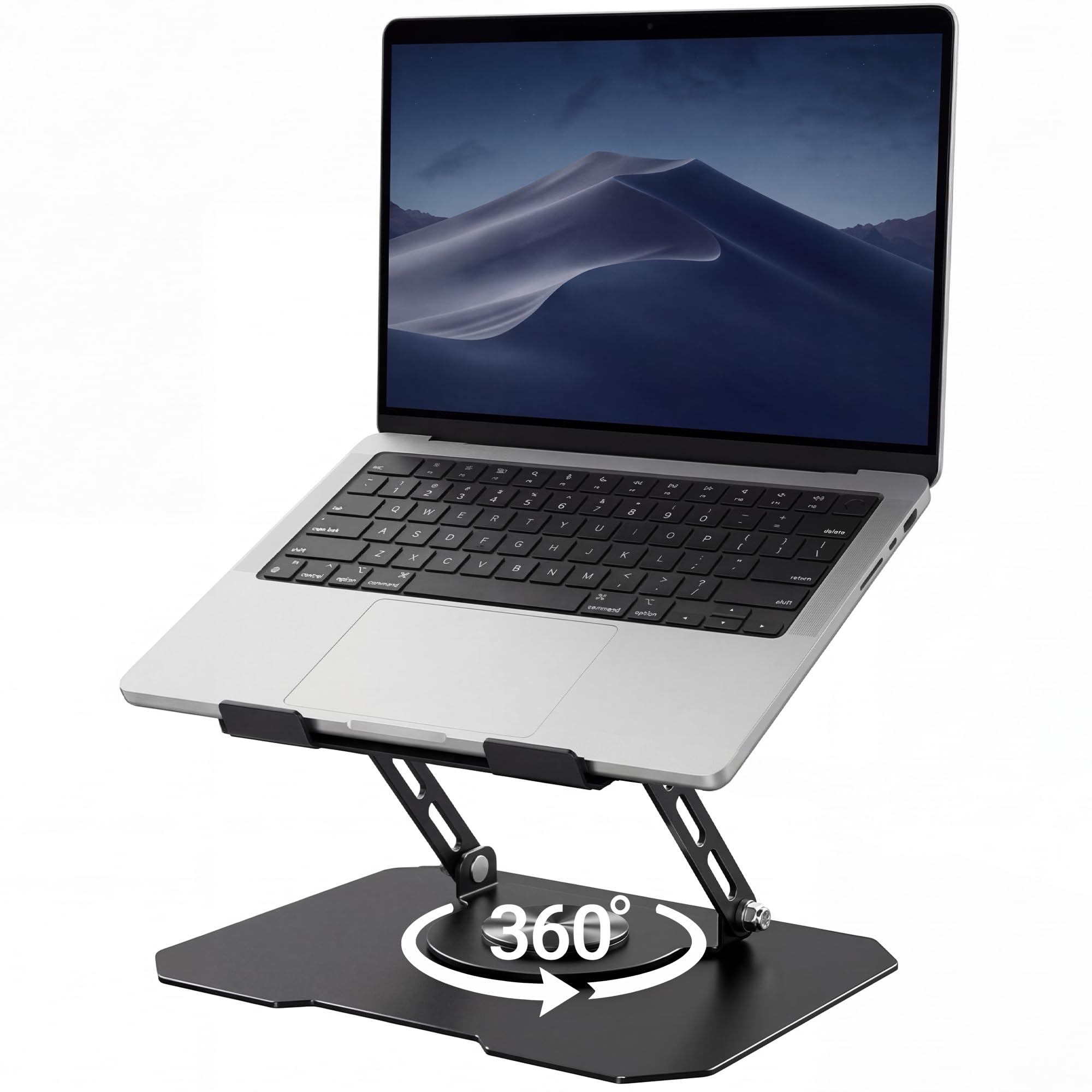 360 degree rotating adjustable laptop stand for desk